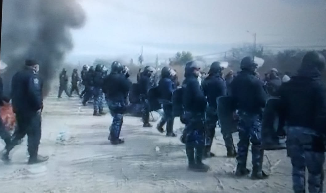 La policía continúa vigilando los terrenos de la toma en zona sudeste